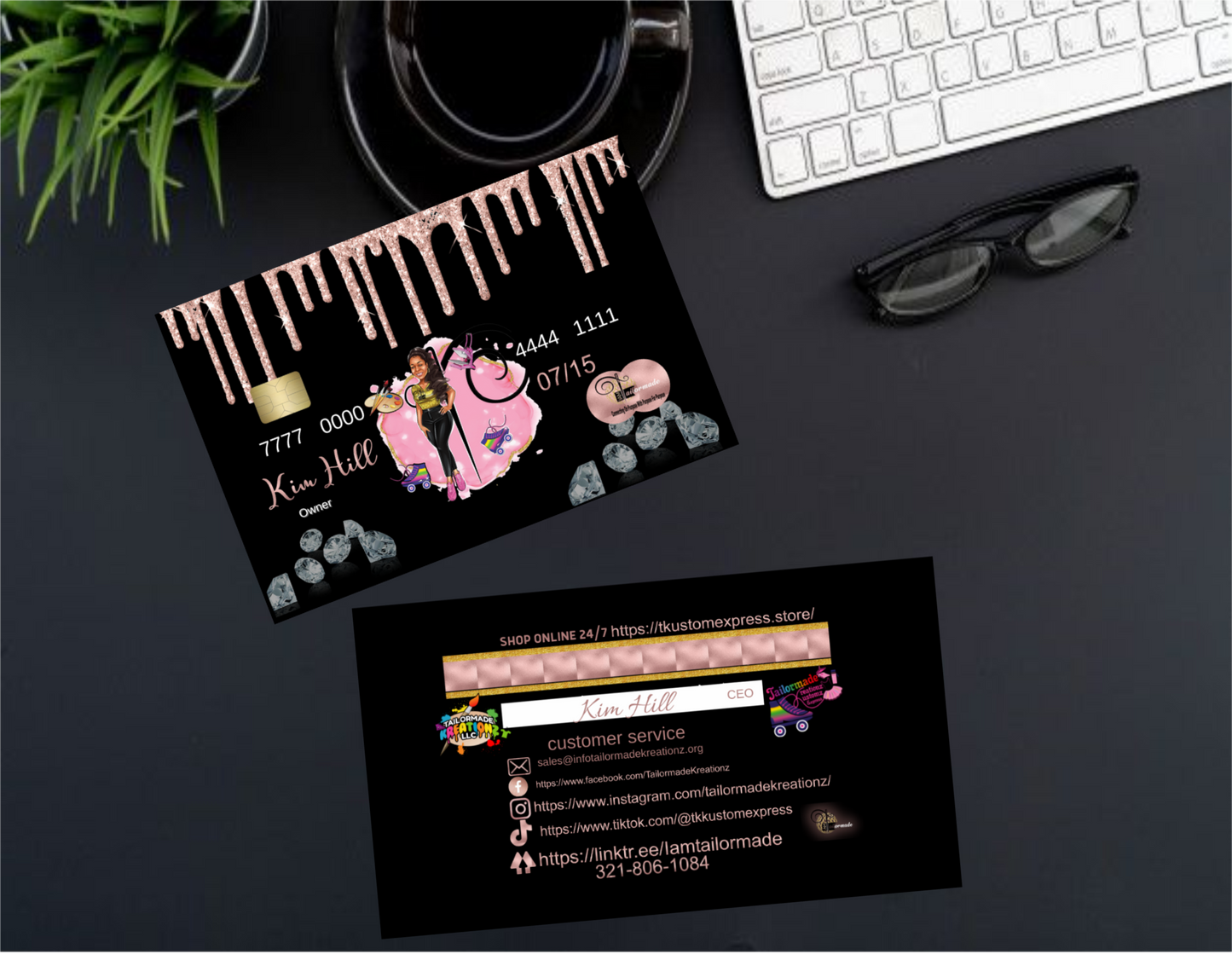 Credit Card Styled Business Card - PVC Cards , business cards, You print,