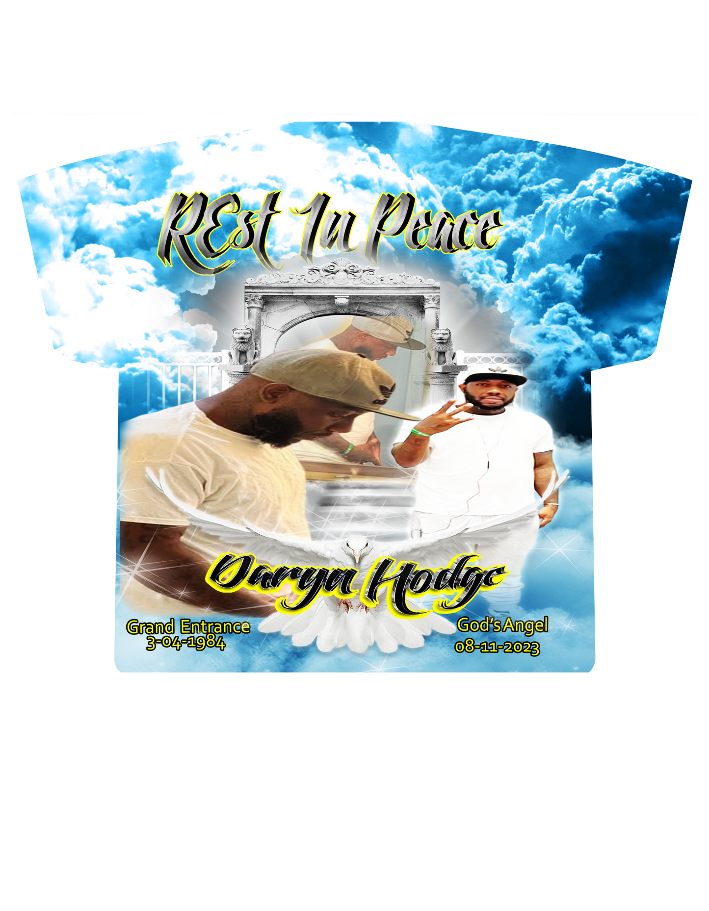 3D In Loving Memory Rip T shirts ( front & back) design