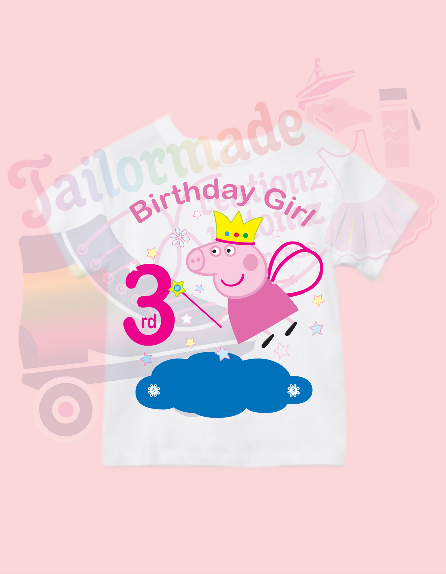 Peppa pig birthday shirt,personalized Peppa pig shirt,birthday girl shirt,peppa pig birthday party,peppa pig party,peppa pig shirt