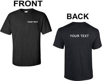Youth t-shirts ***front pocket back full graphic***  Create your own t-shirt, with your company logo, business logo youth