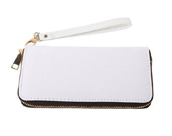 Blank Ladies Canvas Double Sided Wallet with Wristlet